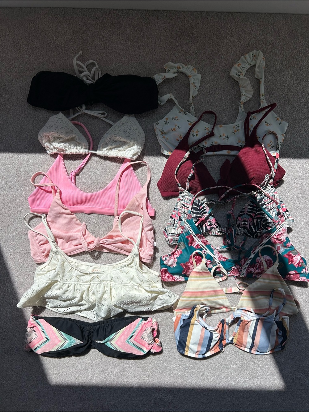 Bundle of 12 bikini tops